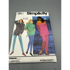 Vintage Simplicity 7447 Sweatsuit Sewing Pattern Pants Top Sz A Uncut